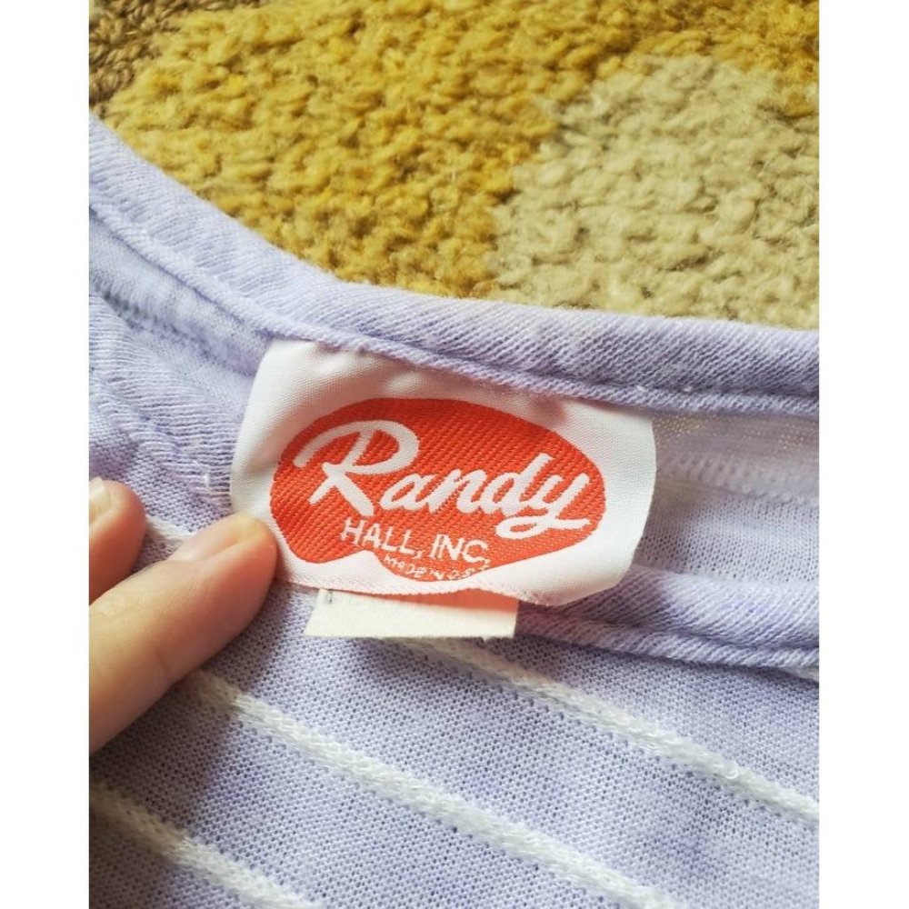 70s/80s Randy Brand  Pastel Chevron Top - Picture 4 of 5